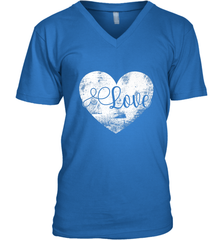 Love Valentines Day Heart Vintage Gift For Men Women Men's V-Neck Men's V-Neck - trendytshirts1