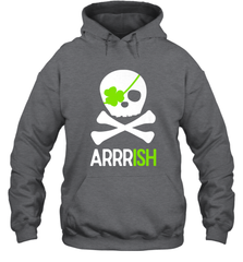 St. Patricks Day Irish Pirate Skull and Cross bones Hooded Sweatshirt Hooded Sweatshirt - trendytshirts1