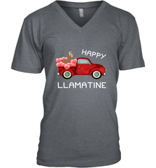 Happy Llamatine funny Valentine Day Llama costume Men's V-Neck Men's V-Neck - trendytshirts1