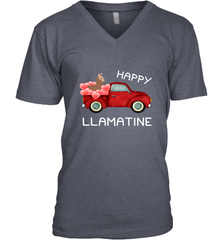 Happy Llamatine funny Valentine Day Llama costume Men's V-Neck Men's V-Neck - trendytshirts1