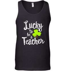 Teacher St. Patrick's Day Shirt, Lucky To Be A Teacher Men's Tank Top