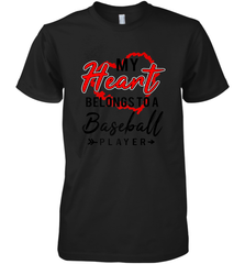 My Heart Belongs To A Baseball Player Valentines Day Gift Men's Premium T-Shirt Men's Premium T-Shirt - trendytshirts1