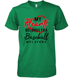 My Heart Belongs To A Baseball Player Valentines Day Gift Men's Premium T-Shirt