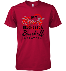 My Heart Belongs To A Baseball Player Valentines Day Gift Men's Premium T-Shirt Men's Premium T-Shirt - trendytshirts1
