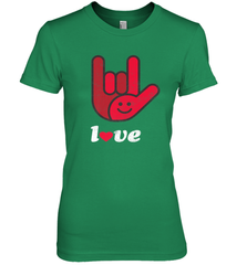 Cute Love Hand Sign Heart Valentines Day Retro Vintage Top Women's Premium T-Shirt Women's Premium T-Shirt - trendytshirts1