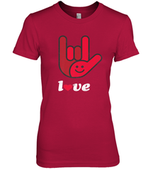 Cute Love Hand Sign Heart Valentines Day Retro Vintage Top Women's Premium T-Shirt Women's Premium T-Shirt - trendytshirts1