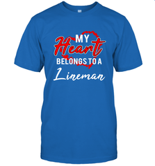 My Heart Belongs To A Lineman Valentines Day Lovely Gift Men's T-Shirt Men's T-Shirt - trendytshirts1