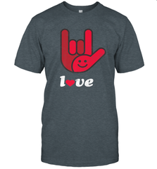 Cute Love Hand Sign Heart Valentines Day Retro Vintage Top Men's T-Shirt Men's T-Shirt - trendytshirts1