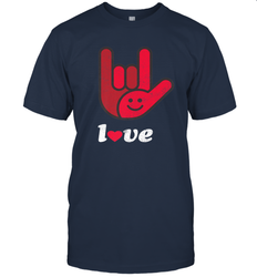 Cute Love Hand Sign Heart Valentines Day Retro Vintage Top Men's T-Shirt