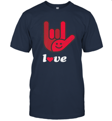 Cute Love Hand Sign Heart Valentines Day Retro Vintage Top Men's T-Shirt Men's T-Shirt - trendytshirts1
