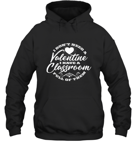 Valentine's Day Teacher School classroom Art Heart Lover Hooded Sweatshirt Hooded Sweatshirt / Black / S Hooded Sweatshirt - trendytshirts1