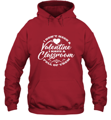 Valentine's Day Teacher School classroom Art Heart Lover Hooded Sweatshirt Hooded Sweatshirt - trendytshirts1