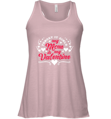 My Mom Is My Valentine's Day laudy Art Graphics Heart Women's Racerback Tank Women's Racerback Tank - trendytshirts1