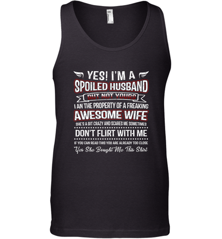 Spoiled Husband Property Of Freaking Wife Valentine's Day Men's Tank Top Men's Tank Top / Black / XS Men's Tank Top - trendytshirts1