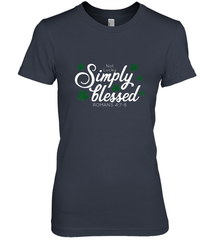 Christian St Patrick's Day Blessed Not Lucky Women's Premium T-Shirt Women's Premium T-Shirt - trendytshirts1