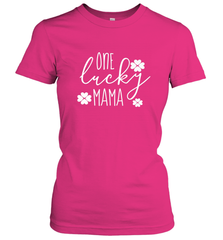 St Patricks Day Shirt One Lucky Mama Clover Shamrock Green Women's T-Shirt Women's T-Shirt - trendytshirts1