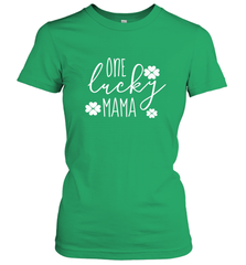 St Patricks Day Shirt One Lucky Mama Clover Shamrock Green Women's T-Shirt Women's T-Shirt - trendytshirts1