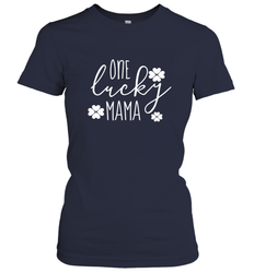 St Patricks Day Shirt One Lucky Mama Clover Shamrock Green Women's T-Shirt