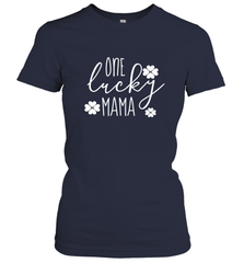 St Patricks Day Shirt One Lucky Mama Clover Shamrock Green Women's T-Shirt Women's T-Shirt - trendytshirts1