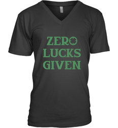 St. Patrick's Day Zero Lucks Given Graphic Men's V-Neck
