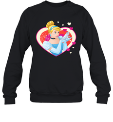 Disney Cinderella Valentine's Sparkle Hearts Crewneck Sweatshirt