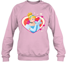 Disney Cinderella Valentine's Sparkle Hearts Crewneck Sweatshirt Crewneck Sweatshirt - trendytshirts1