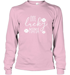 St Patricks Day Shirt One Lucky Mama Clover Shamrock Green Long Sleeve T-Shirt Long Sleeve T-Shirt - trendytshirts1