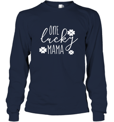 St Patricks Day Shirt One Lucky Mama Clover Shamrock Green Long Sleeve T-Shirt Long Sleeve T-Shirt - trendytshirts1