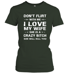 Don't Flirt With Me I Love Wife Valentine's Day Husband Gift Women's T-Shirt Women's T-Shirt - trendytshirts1