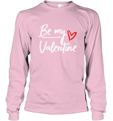 Be My Valentine Cute Love Heart Valentines Day Quote Gift Long Sleeve T-Shirt Long Sleeve T-Shirt - trendytshirts1