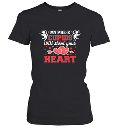 Teacher Valentine's Day Pre K Cupids Art Graphics Heart Love Women's T-Shirt