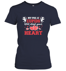 Teacher Valentine's Day Pre K Cupids Art Graphics Heart Love Women's T-Shirt