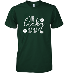 St Patricks Day Shirt One Lucky Mama Clover Shamrock Green Men's Premium T-Shirt Men's Premium T-Shirt - trendytshirts1