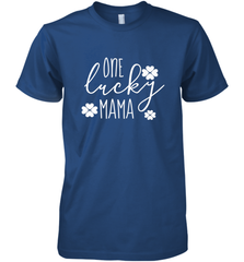 St Patricks Day Shirt One Lucky Mama Clover Shamrock Green Men's Premium T-Shirt Men's Premium T-Shirt - trendytshirts1