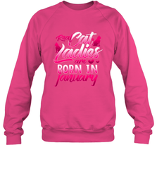 Cat Lady Born In January Cat Lover Birthday Gift For Crewneck Sweatshirt Crewneck Sweatshirt - trendytshirts1