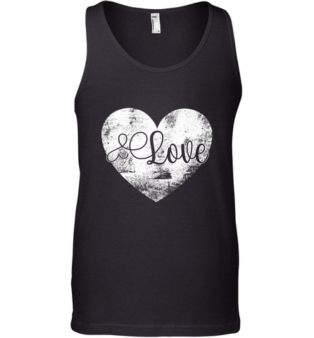 Love Valentines Day Heart Vintage Gift For Men Women Men's Tank Top Men's Tank Top / Black / XS Men's Tank Top - trendytshirts1