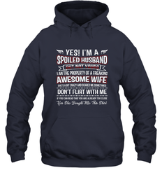 Spoiled Husband Property Of Freaking Wife Valentine's Day Gift Hooded Sweatshirt