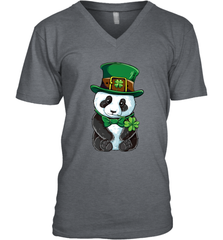 St Patricks Day Leprechaun Panda Cute Irish Tee Gift Men's V-Neck Men's V-Neck - trendytshirts1