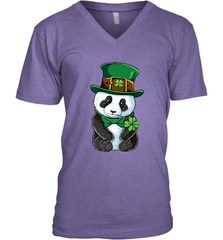 St Patricks Day Leprechaun Panda Cute Irish Tee Gift Men's V-Neck Men's V-Neck - trendytshirts1