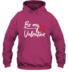Be My Valentine Cute Love Heart Valentines Day Quote Gift Hooded Sweatshirt Hooded Sweatshirt - trendytshirts1