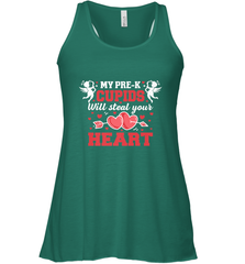 Teacher Valentine's Day Pre K Cupids Art Graphics Heart Love Women's Racerback Tank Women's Racerback Tank - trendytshirts1