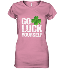 Go Luck Yourself TShirt St. Patrick's Day Women's V-Neck T-Shirt Women's V-Neck T-Shirt - trendytshirts1