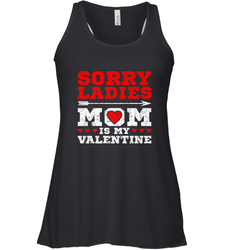 Sorry Ladies Mom Is My Valentine's Day Art Graphics Heart Women's Racerback Tank
