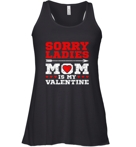 Sorry Ladies Mom Is My Valentine's Day Art Graphics Heart Women's Racerback Tank Women's Racerback Tank / Black / XS Women's Racerback Tank - trendytshirts1
