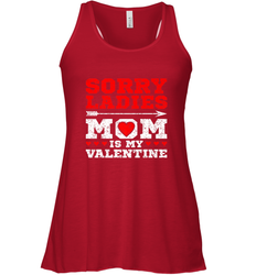 Sorry Ladies Mom Is My Valentine's Day Art Graphics Heart Women's Racerback Tank