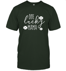 St Patricks Day Shirt One Lucky Mama Clover Shamrock Green Men's T-Shirt Men's T-Shirt - trendytshirts1