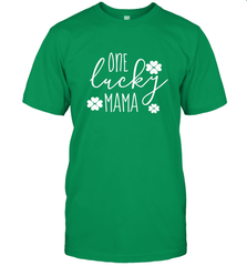 St Patricks Day Shirt One Lucky Mama Clover Shamrock Green Men's T-Shirt Men's T-Shirt - trendytshirts1