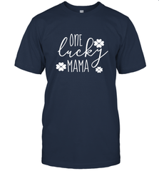 St Patricks Day Shirt One Lucky Mama Clover Shamrock Green Men's T-Shirt Men's T-Shirt - trendytshirts1