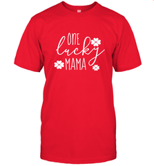 St Patricks Day Shirt One Lucky Mama Clover Shamrock Green Men's T-Shirt Men's T-Shirt - trendytshirts1