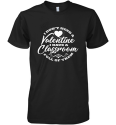 Valentine's Day Teacher School classroom Art Heart Lover Men's Premium T-Shirt